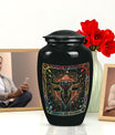 Classic abstract zodiac urn for burial ashes