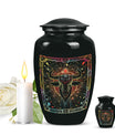 Classic abstract zodiac urn for burial ashes