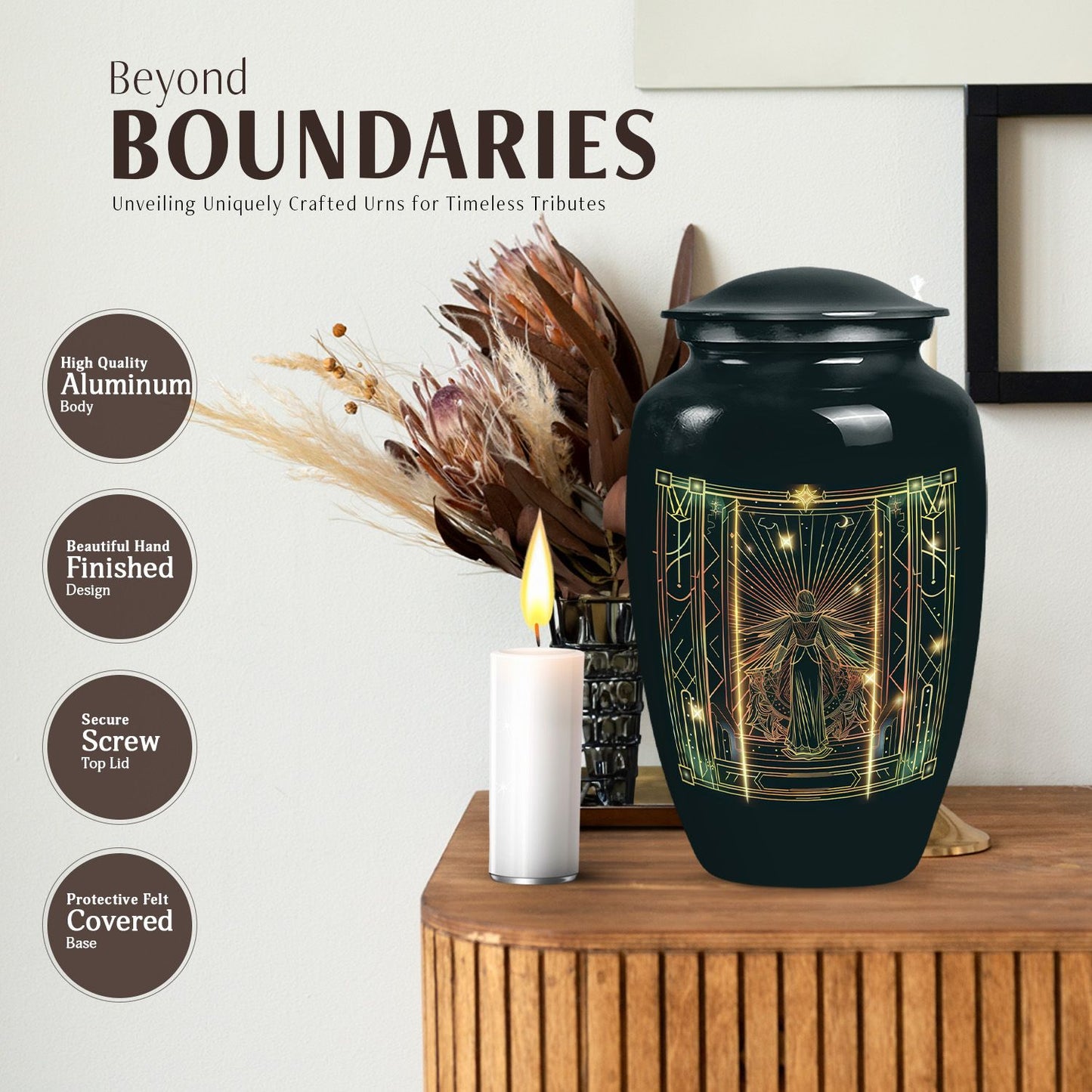 10-Inch zodiac urn.