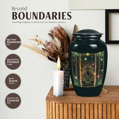 10-Inch zodiac urn.