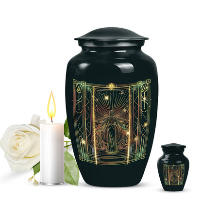 10-Inch zodiac urn.