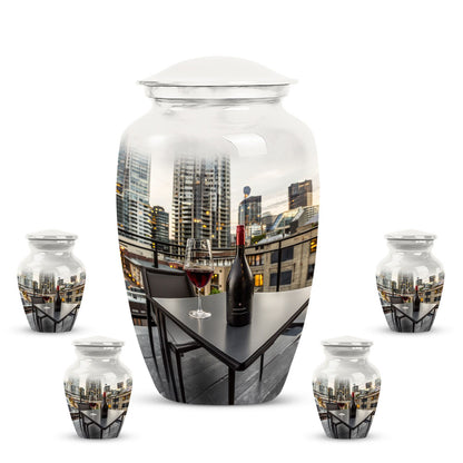 10 inch wine urn, memorial adult urns for ashes.