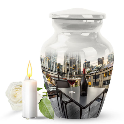 10 inch wine urn, memorial adult urns for ashes.