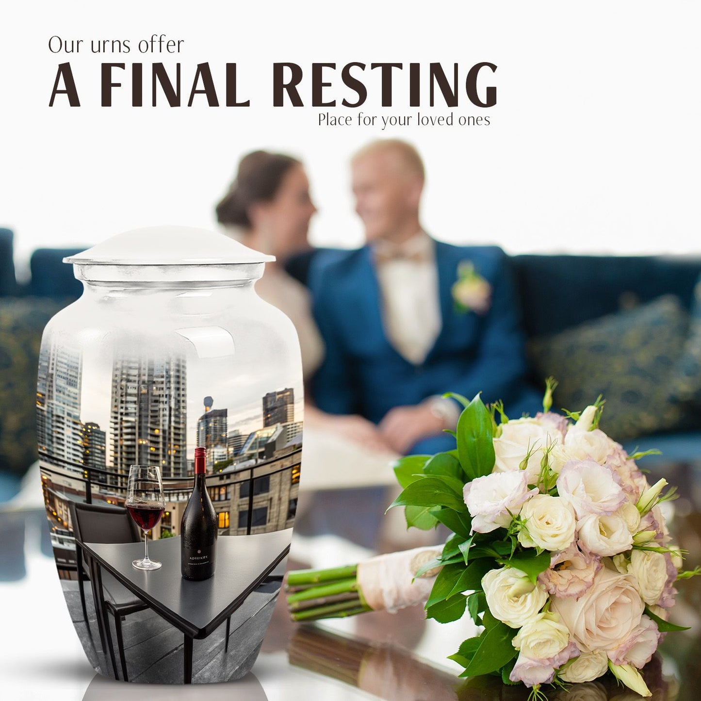 10 inch wine urn, memorial adult urns for ashes.