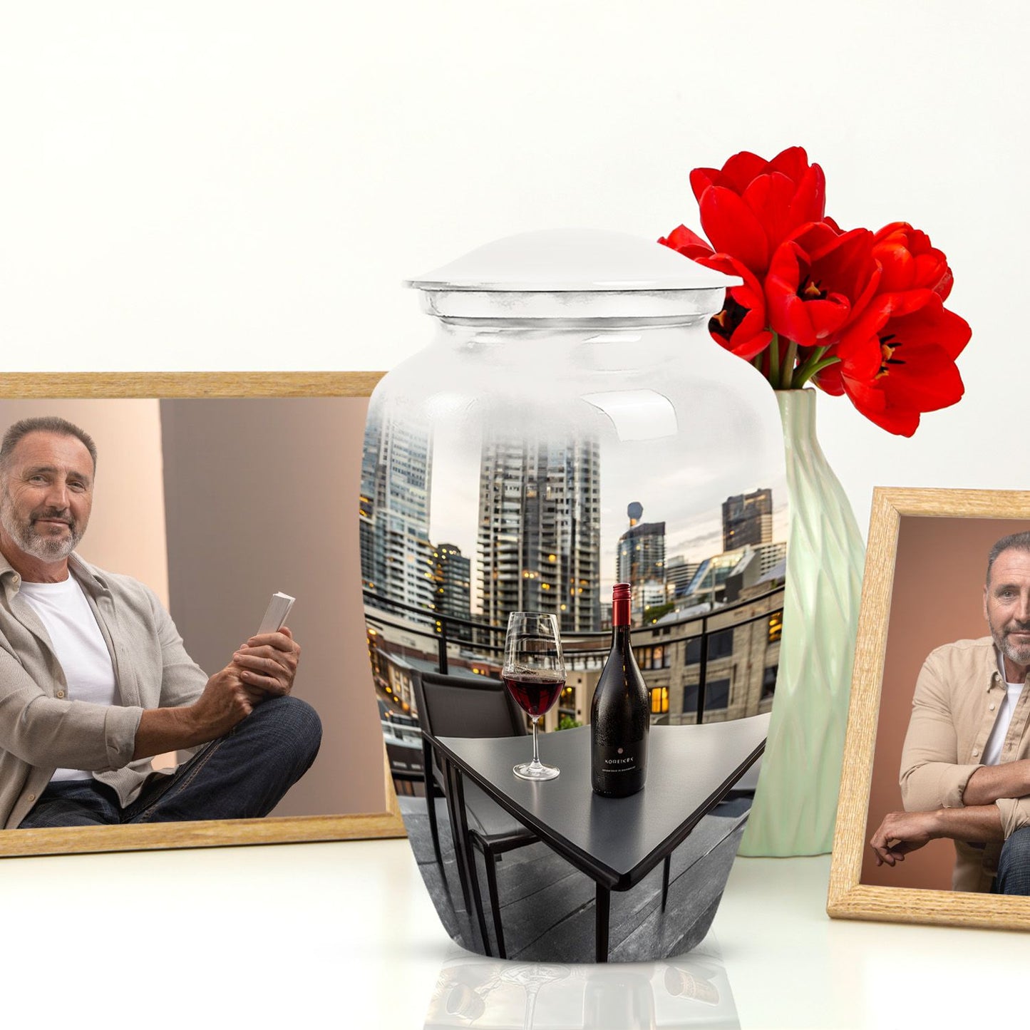 10 inch wine urn, memorial adult urns for ashes.