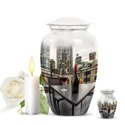 10 inch wine urn, memorial adult urns for ashes.