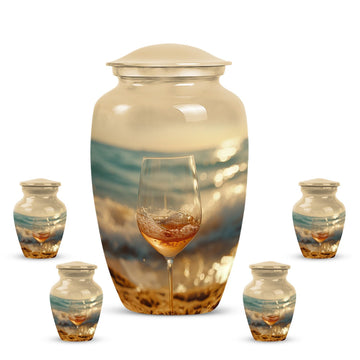 Large Urn with 4 Small Urn