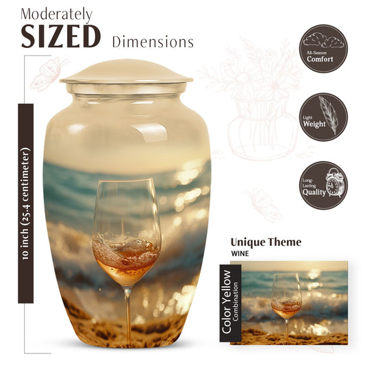10 inch classic design wine urn for cremation