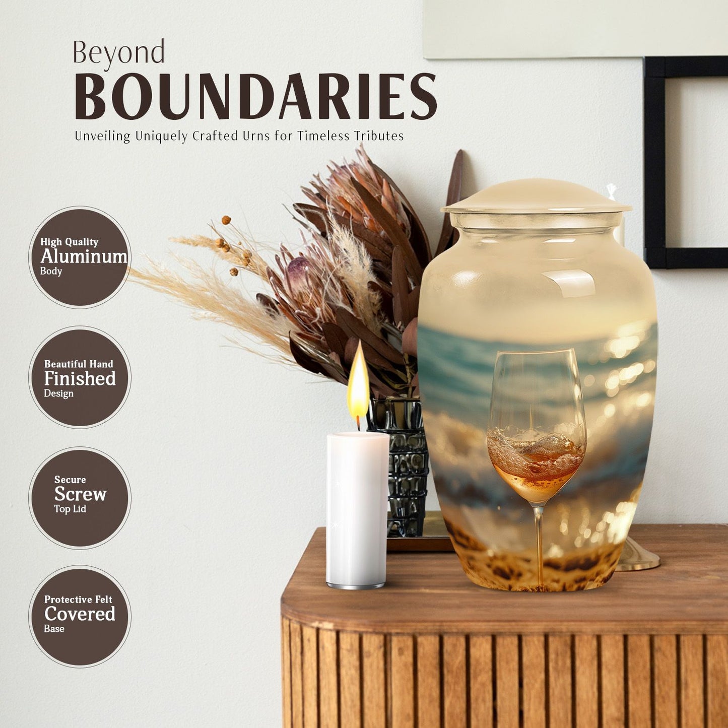 10 inch classic design wine urn for cremation