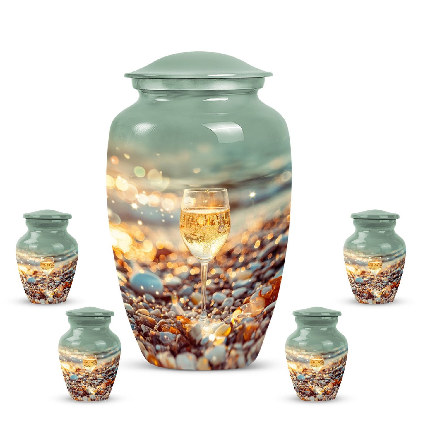 10-inch classic wine urn for mom,.