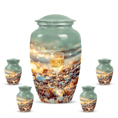 10-inch classic wine urn for mom,.