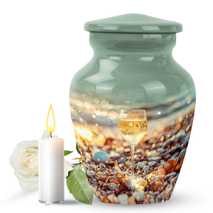10-inch classic wine urn for mom,.