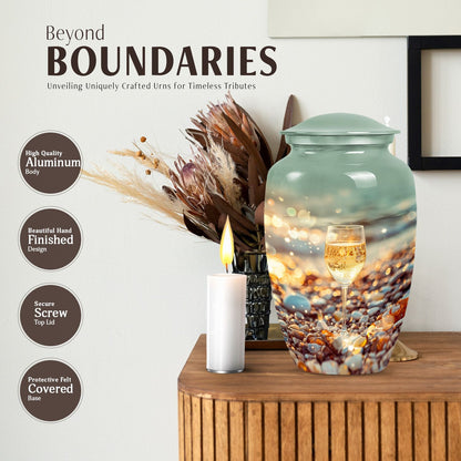 10-inch classic wine urn for mom,.