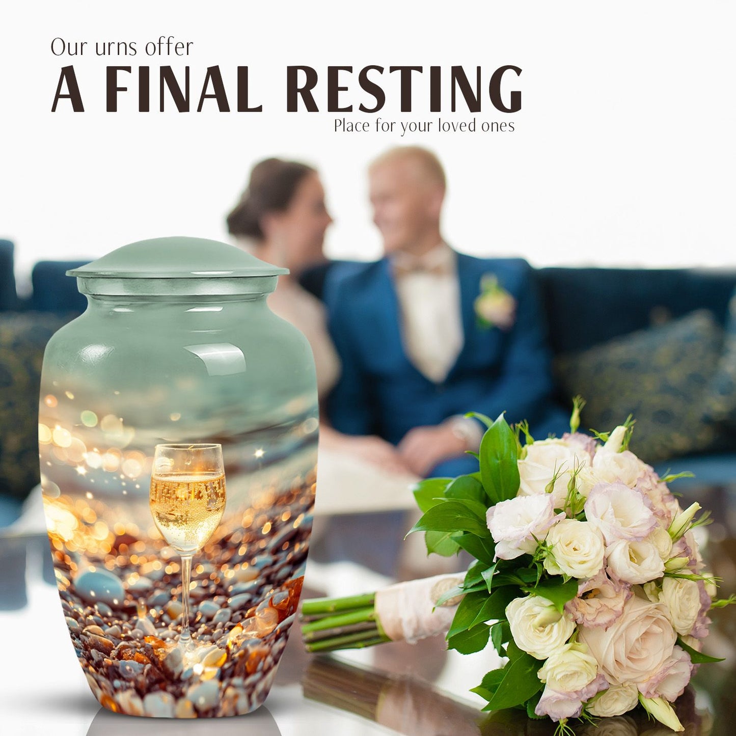 10-inch classic wine urn for mom,.