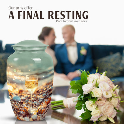 10-inch classic wine urn for mom,.