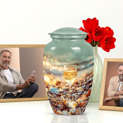 10-inch classic wine urn for mom,.