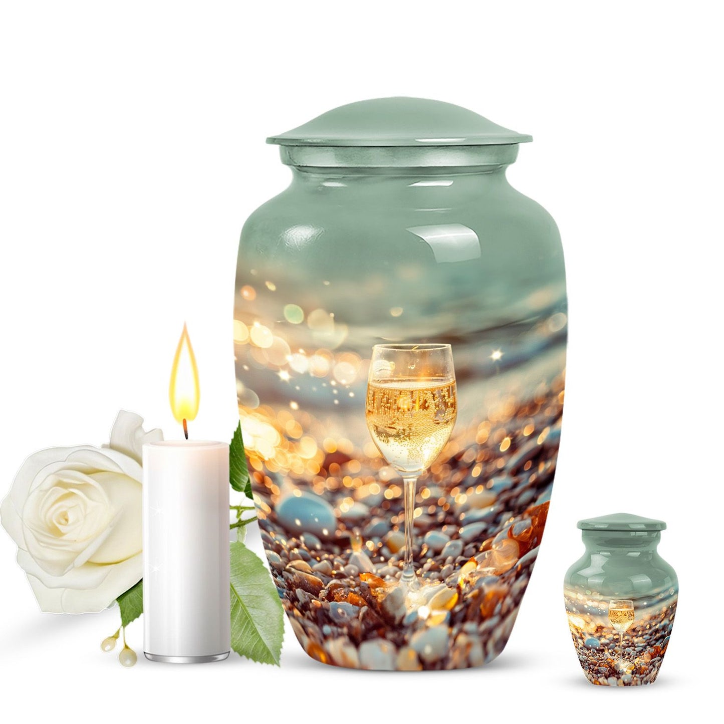 10-inch classic wine urn for mom,.