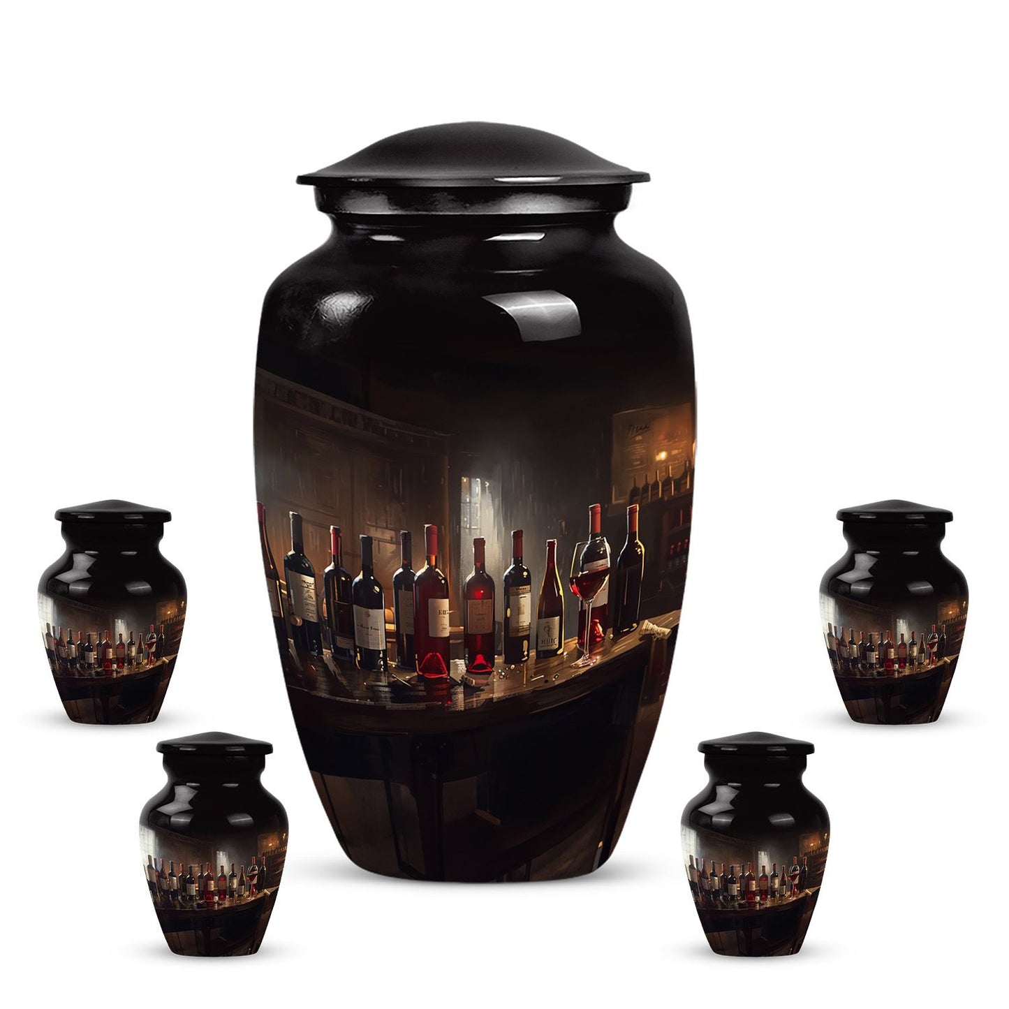 Classic wine urn for an adult male