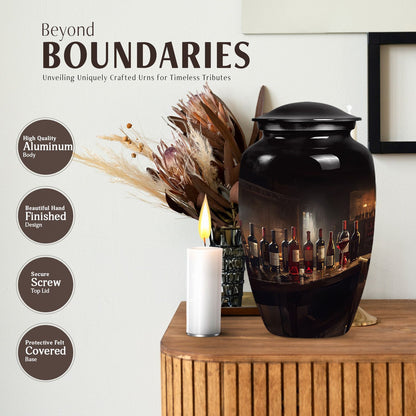 Classic wine urn for an adult male