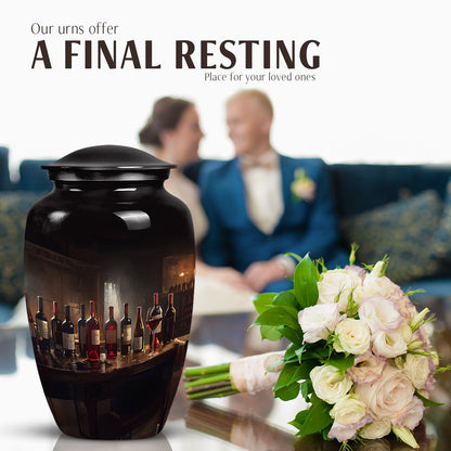 Classic wine urn for an adult male