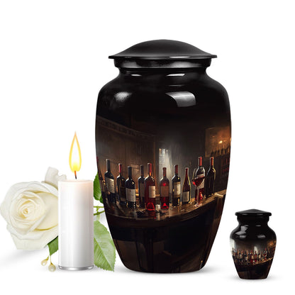 Classic wine urn for an adult male