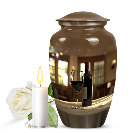 classic wine urn for dad's ashes