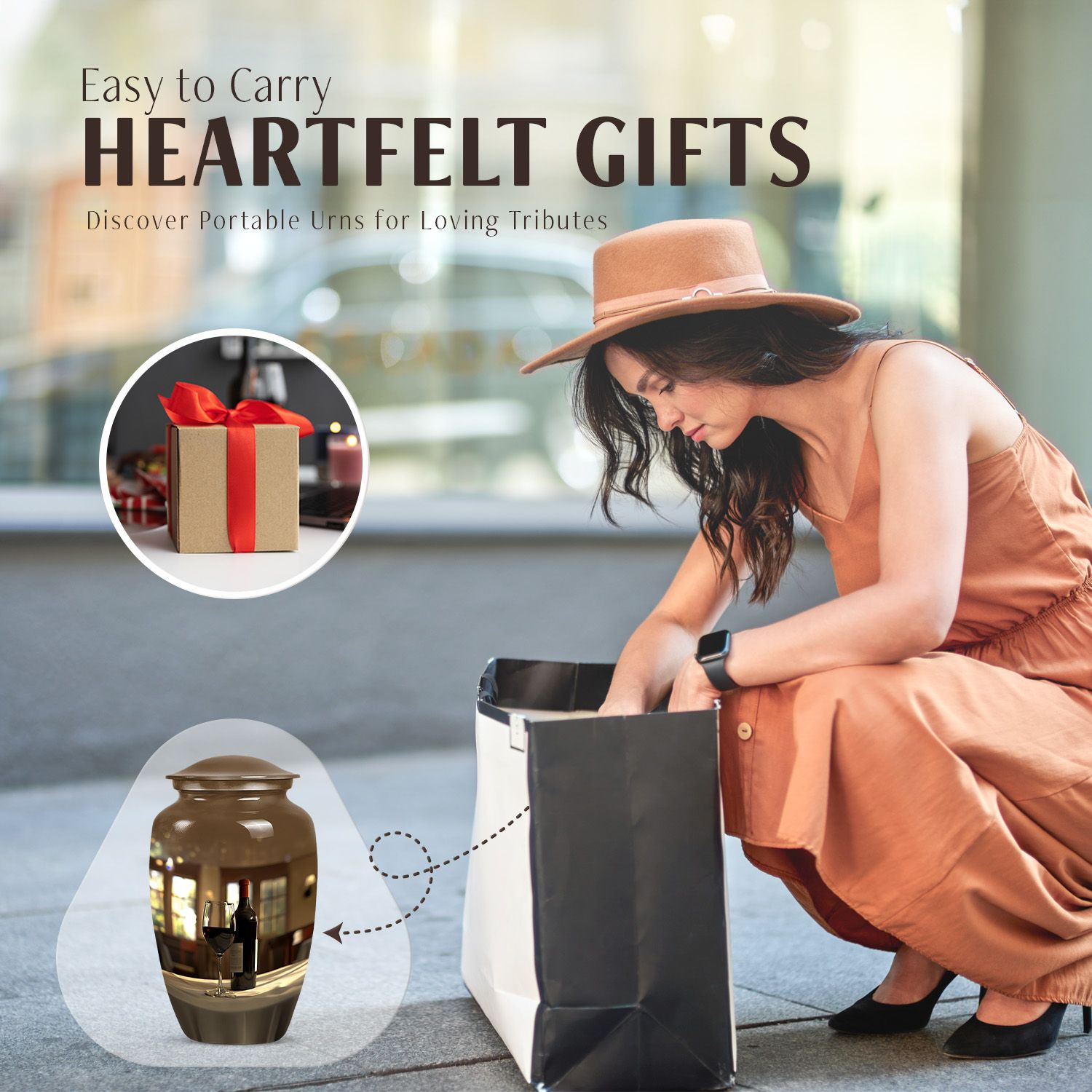 classic wine urn for dad's ashes