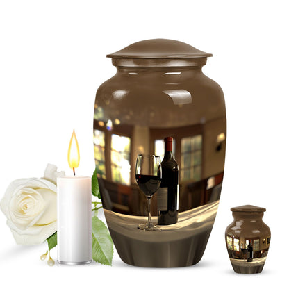 classic wine urn for dad's ashes