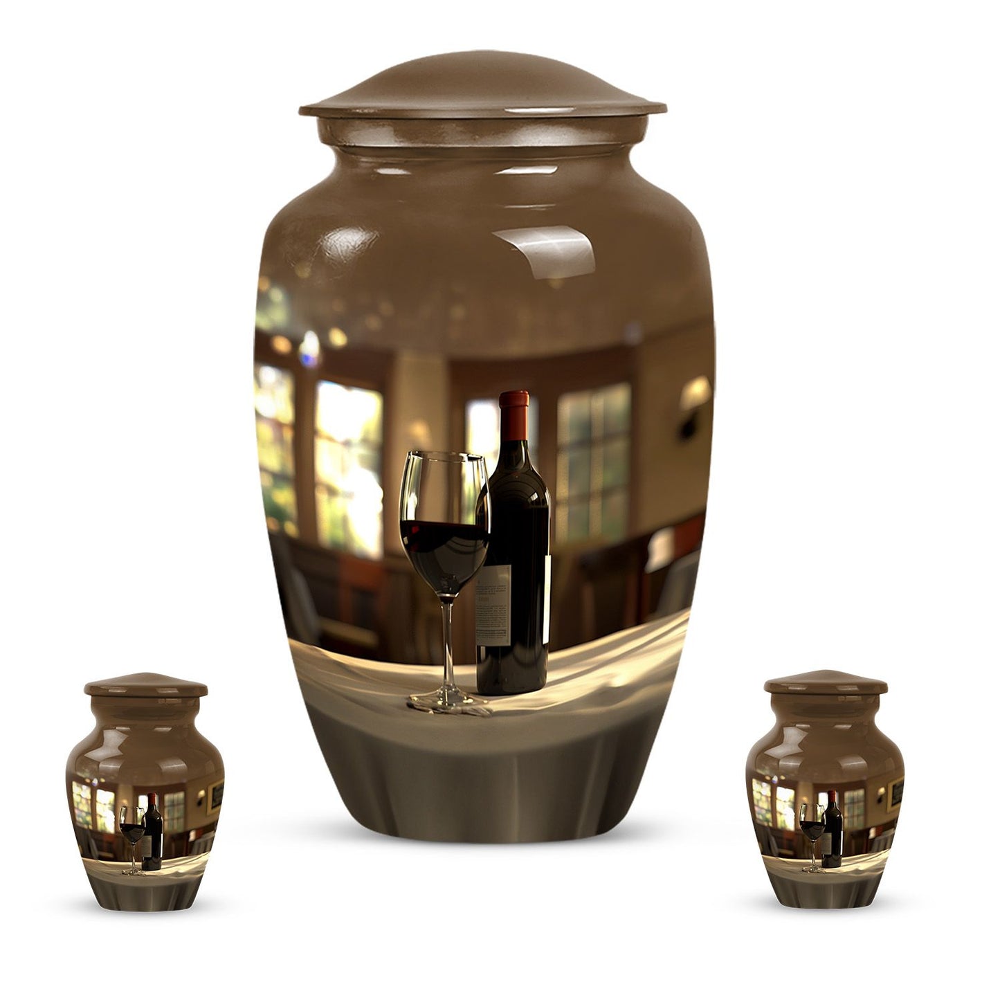 classic wine urn for dad's ashes