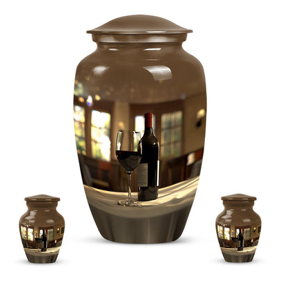 classic wine urn for dad's ashes