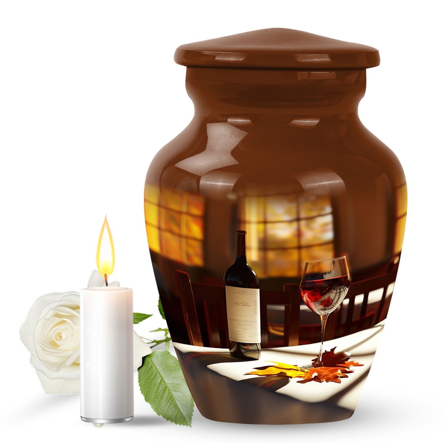 10-inch classic wine urn.