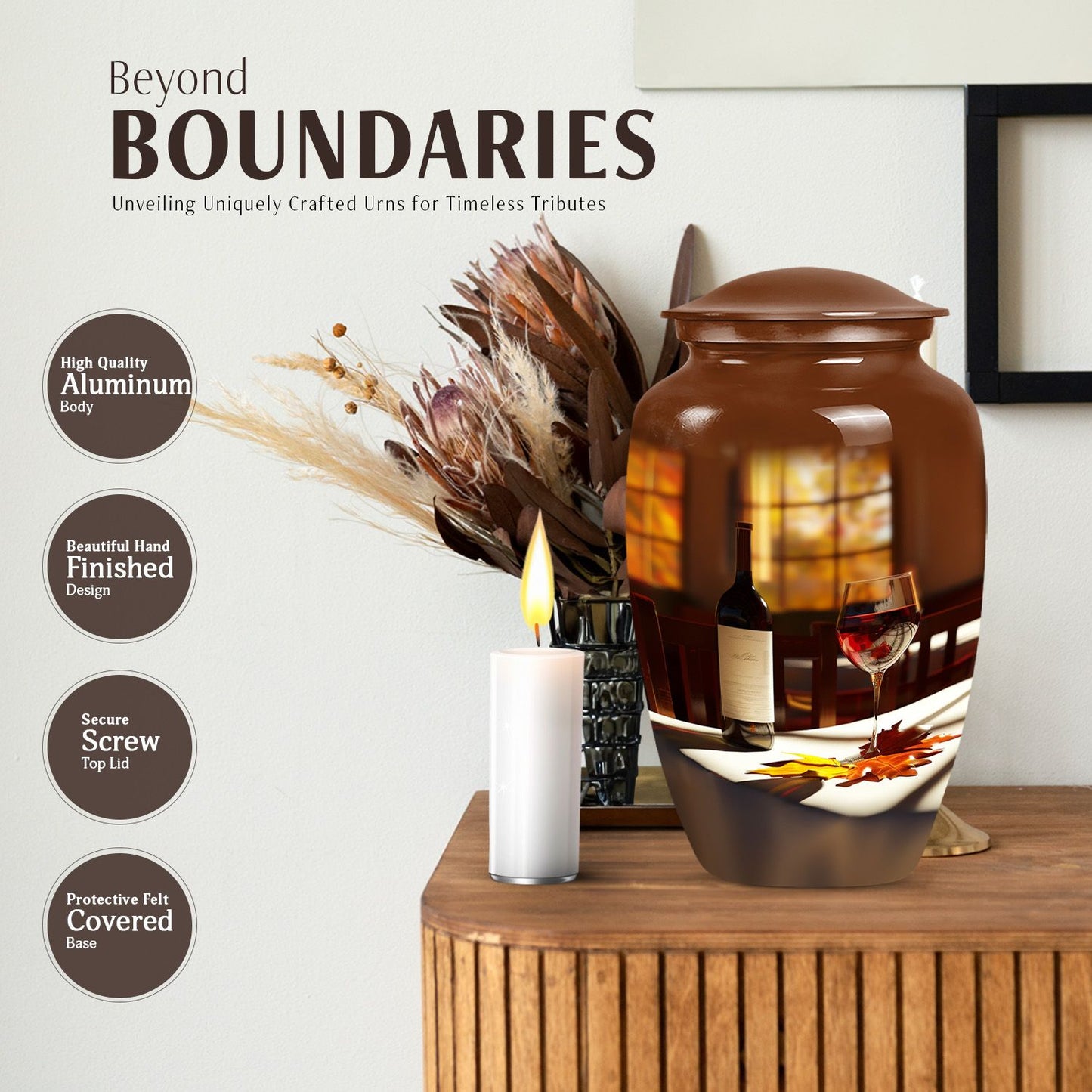 10-inch classic wine urn.