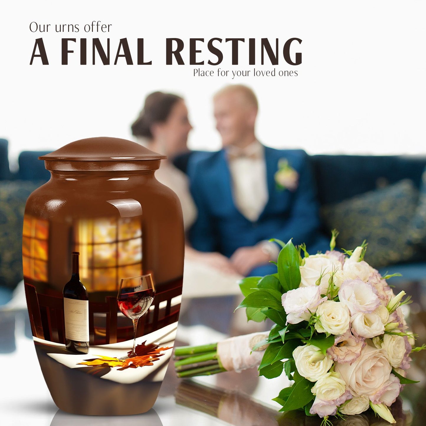 10-inch classic wine urn.