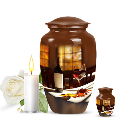 10-inch classic wine urn.