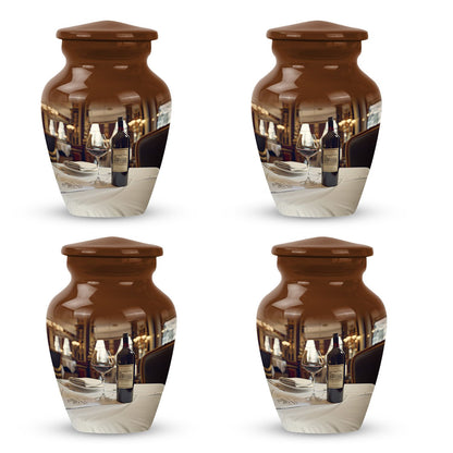 10 Inch classic aluminum wine urn.