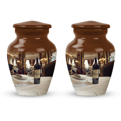 10 Inch classic aluminum wine urn.