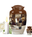 10 Inch classic aluminum wine urn.