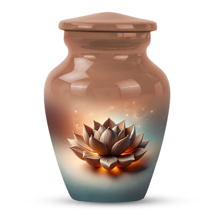 10-inch classic lotus urn for men's cremation urn