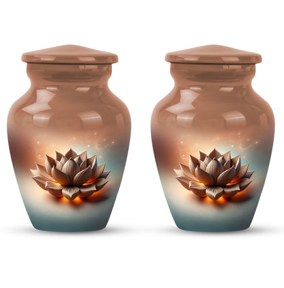 10-inch classic lotus urn for men's cremation urn