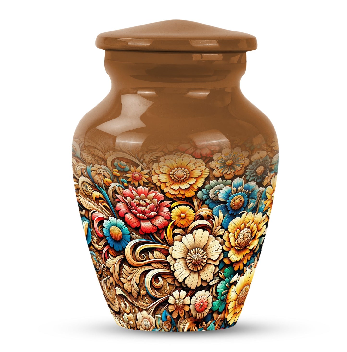 Classic Flowers Urn for cremation.