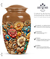Classic Flowers Urn for cremation.