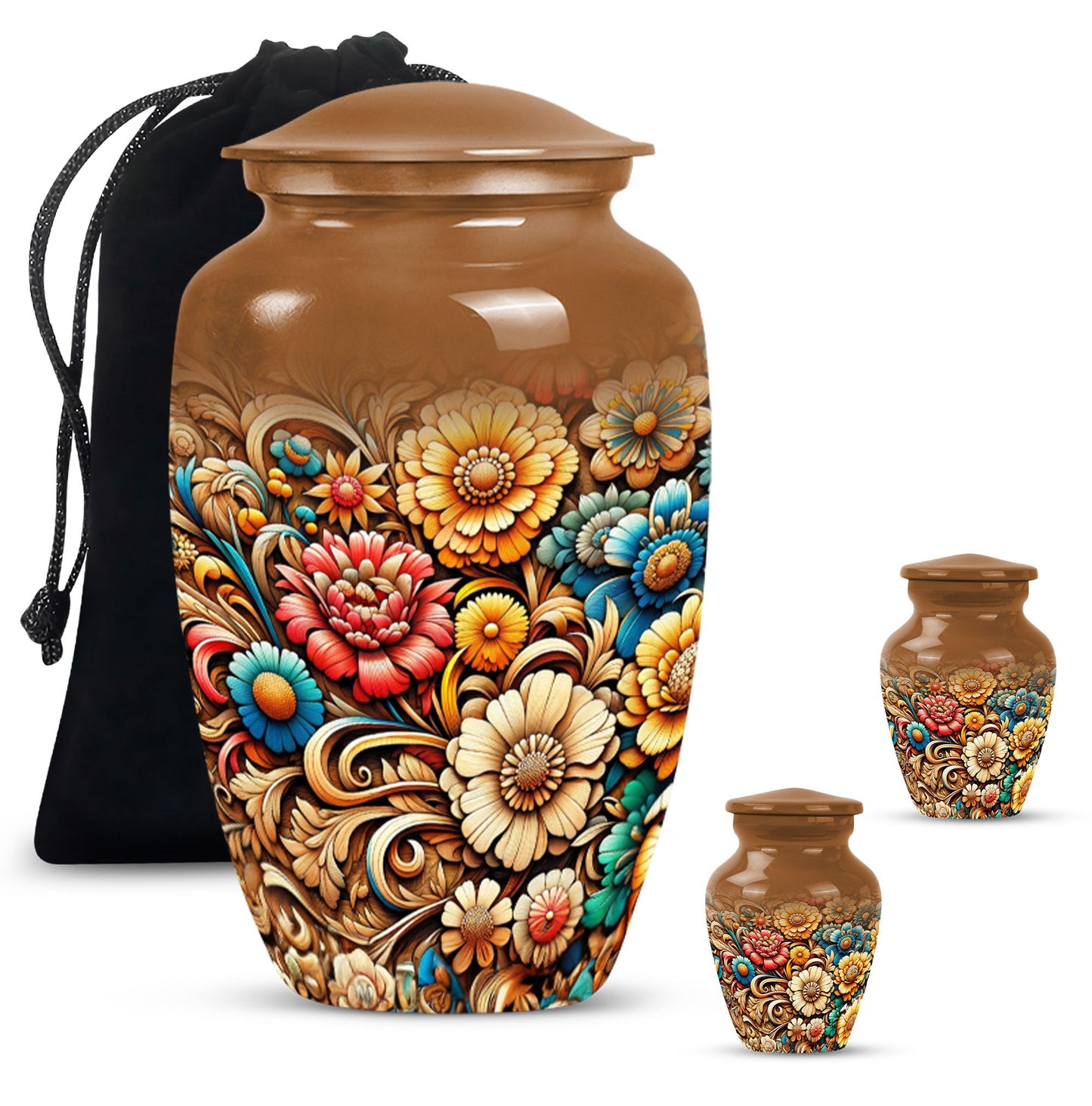 Classic Flowers Urn for cremation.