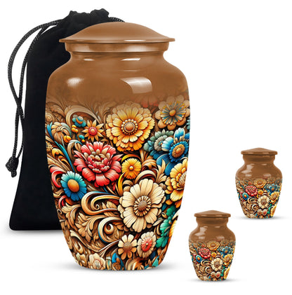 Classic Flowers Urn for cremation.