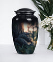  snake urn in abstract design for memorial funerals,