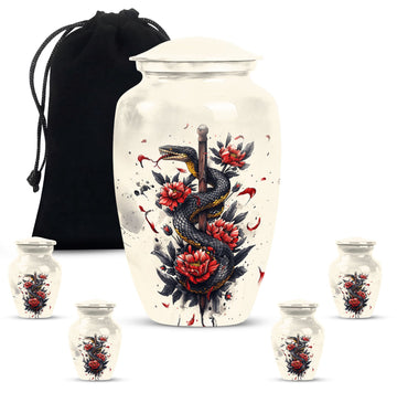 Large Urn with 4 Small Urn