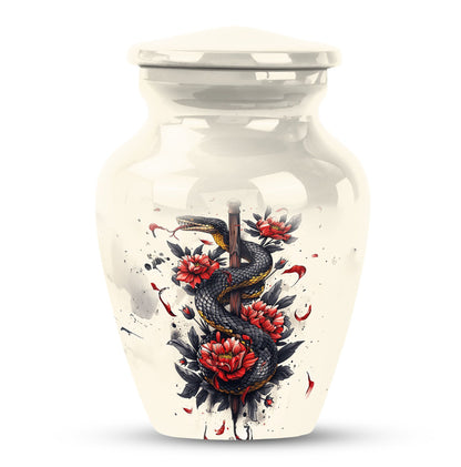 10 Inch Classic Snake Urn, memorial funeral urn 