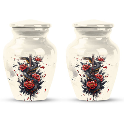 10 Inch Classic Snake Urn, memorial funeral urn 