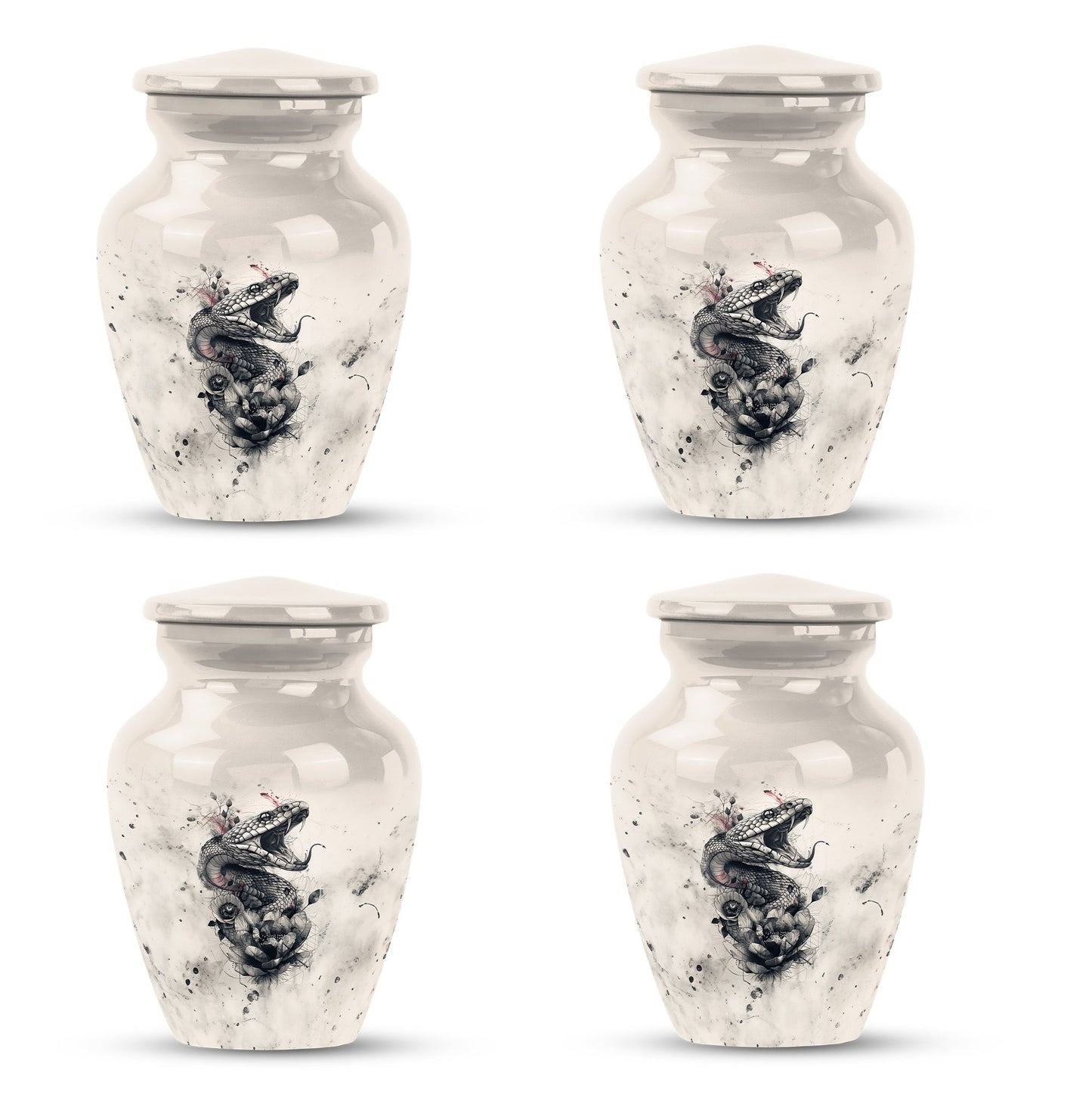 Classic 10 inch aluminium snake urn