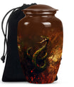 10 inch snake-themed urn for mom's ashes
