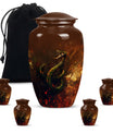 10 inch snake-themed urn for mom's ashes